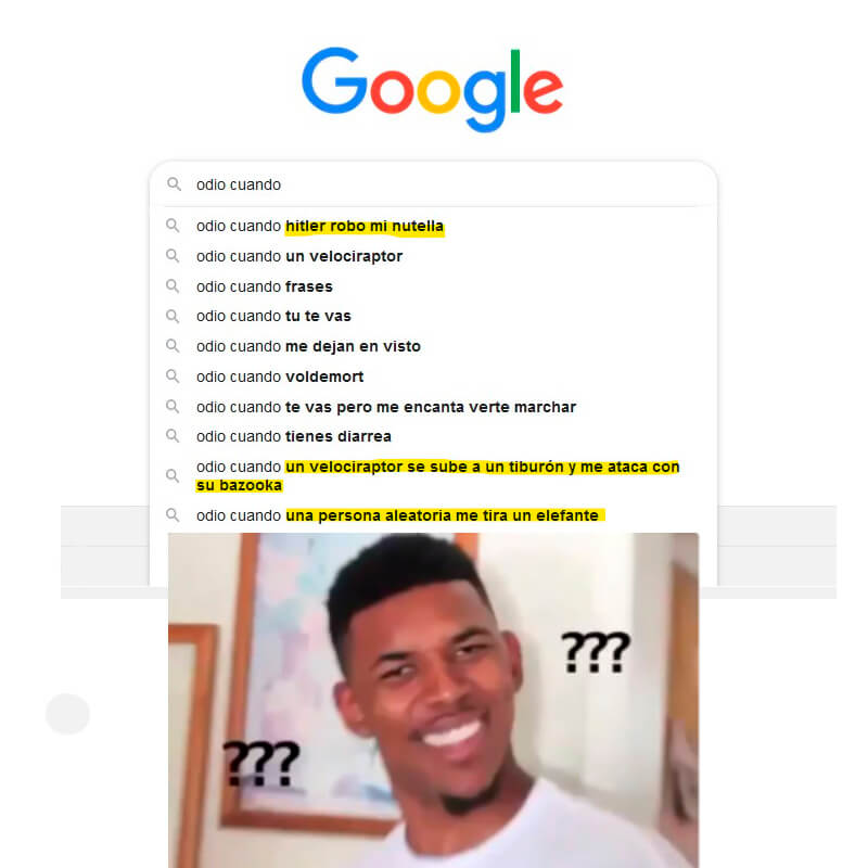 Busquedas extrañas en Google
