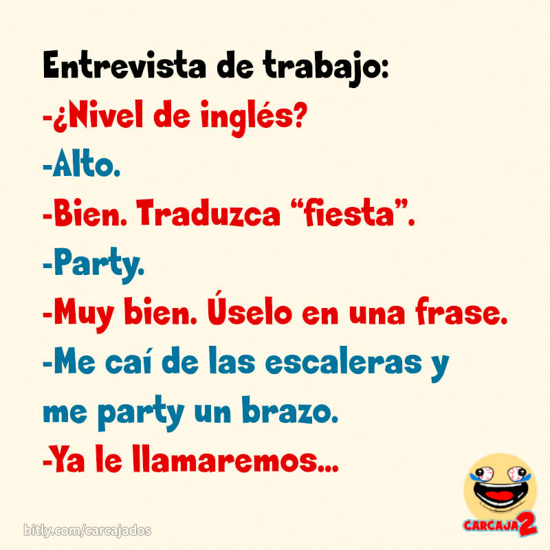 Una frase en inglés con «party»